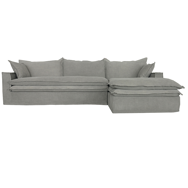 triple Gasping Render Orlando Chaise Sofa Right - Le Forge